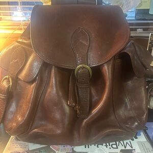 VINTAGE Brown leather backpack NY Tannery Stevestet